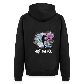 Patinage sur glace Patineurs sur glace - Veste à capuche bio Premium Unisexe - noir - Dos - Nico (187cm)