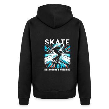Patinage sur glace Patineurs sur glace - Veste à capuche bio Premium Unisexe - noir - Dos - Nico (187cm)