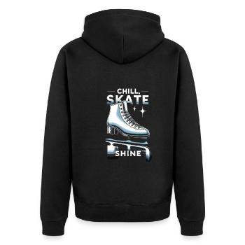 Patinage sur glace Patineurs sur glace - Veste à capuche bio Premium Unisexe - noir - Dos - Nico (187cm)