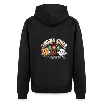 Scout Camping Outdoor Lagerfeuer Wandern - Unisex Premium Bio Zip Hoodie - Schwarz - Hinten - Nico (187cm)