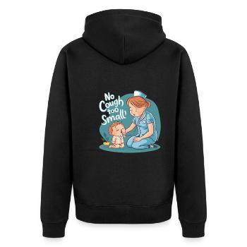 School Nurse Nursing Clinic Medical Stuff - Unisex Premium Organic Zip Hoodie - black - Back - Nico (187cm)