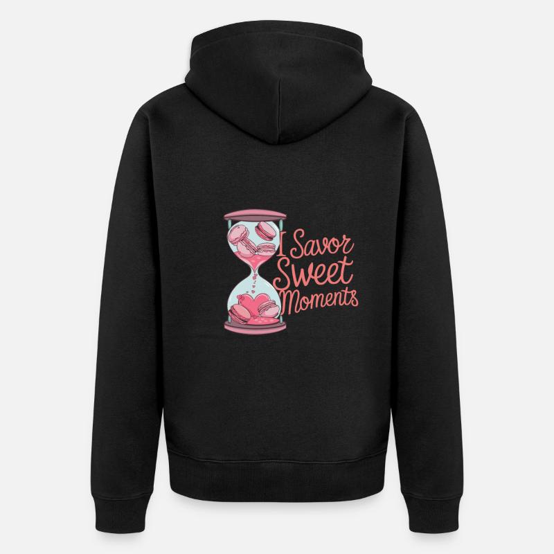 Amateurs de macarons Macarons français - Veste à capuche bio Premium Unisexe - noir