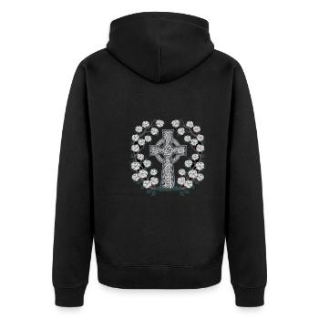 Ostara Eostre Equinox Witch Pagan Goddess Rituals - Unisex Premium Organic Zip Hoodie - black - Back - Nico (187cm)