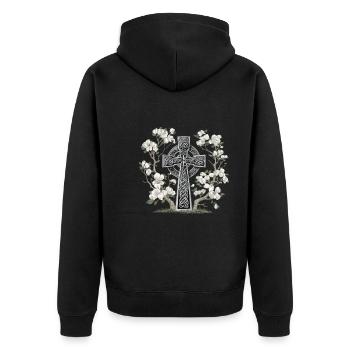 Ostara Eostre Equinox Witch Pagan Goddess Rituals - Unisex Premium Organic Zip Hoodie - black - Back - Nico (187cm)