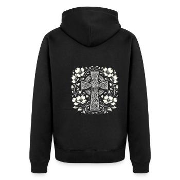 Ostara Eostre Equinox Witch Pagan Goddess Rituals - Unisex Premium Organic Zip Hoodie - black - Back - Nico (187cm)