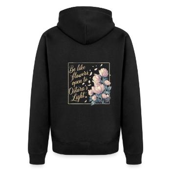 Ostara Eostre Equinox Witch Pagan Goddess Rituals - Unisex Premium Organic Zip Hoodie - black - Back - Nico (187cm)