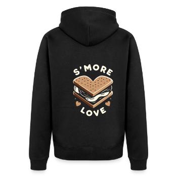 Scout Camping Outdoor Lagerfeuer Wandern - Unisex Premium Bio Zip Hoodie - Schwarz - Hinten - Nico (187cm)