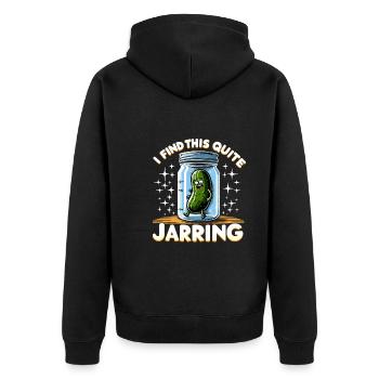 Pickle Lover Funny Pickle Dill Pickle Pickled - Unisex Premium Organic Zip Hoodie - black - Back - Nico (187cm)