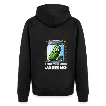 Pickle Lover Funny Pickle Dill Pickle Pickled - Unisex Premium Organic Zip Hoodie - black - Back - Nico (187cm)