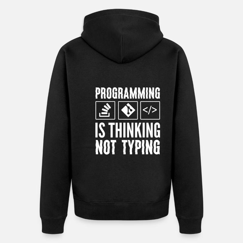 Lustiger Softwareentwickler Computerprogrammierer - Unisex Premium Bio Zip Hoodie - Schwarz
