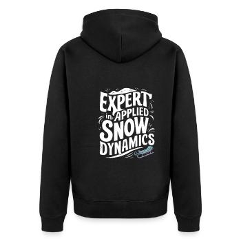 Sledding Snow Sled Winter Sport Winter Outdood - Unisex Premium Bio Zip Hoodie - Schwarz - Hinten - Nico (187cm)