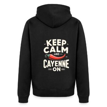 Amateur de cuisine épicée, chef des Chili Peppers - Veste à capuche bio Premium Unisexe - noir - Dos - Nico (187cm)