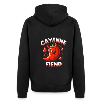 Amateurs de cuisine épicée, Chili Peppers Chef - Veste à capuche bio Premium Unisexe - noir - Dos - Nico (187cm)