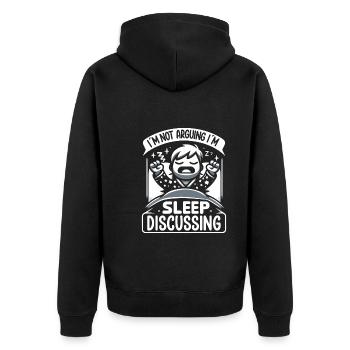 Parler dans le sommeil, Somniloquie, Parler dans le sommeil - Veste à capuche bio Premium Unisexe - noir - Dos - Nico (187cm)
