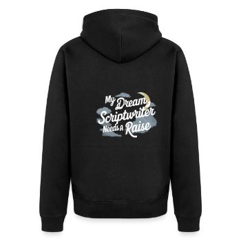 Parler dans le sommeil, Somniloquie, Parler dans le sommeil - Veste à capuche bio Premium Unisexe - noir - Dos - Nico (187cm)