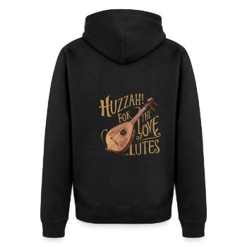 Renaissance Fairground Outfit Medieval - Unisex Premium Organic Zip Hoodie - black - Back - Nico (187cm)