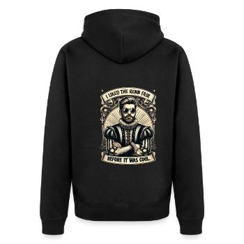 Renaissance Fairground Outfit Medieval - Unisex Premium Organic Zip Hoodie - black - Back - Nico (187cm)