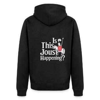 Renaissance-jahrmarkt-outfit Mittelalterlicher - Unisex Premium Bio Zip Hoodie - Schwarz - Hinten - Nico (187cm)