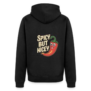 Amateurs de cuisine épicée, Chili Peppers Chef - Veste à capuche bio Premium Unisexe - noir - Dos - Nico (187cm)