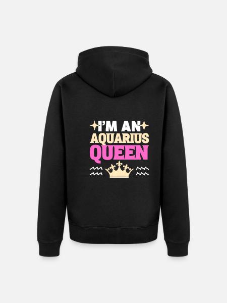 Sternzeichen-Saison Wassermann Astrologie - Unisex Premium Bio Zip Hoodie - Schwarz