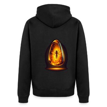 Fossil Hunter, Fossil Hunter, Paleontologist - Unisex Premium Organic Zip Hoodie - black - Back - Nico (187cm)