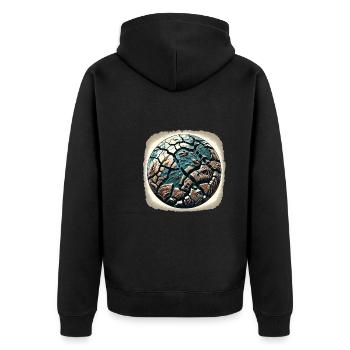 Fossil Hunter, Fossil Hunter, Paleontologist - Unisex Premium Organic Zip Hoodie - black - Back - Nico (187cm)