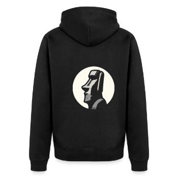 Pétroglyphe Art rupestre ancien Rock dessin indien - Veste à capuche bio Premium Unisexe - noir - Dos - Nico (187cm)