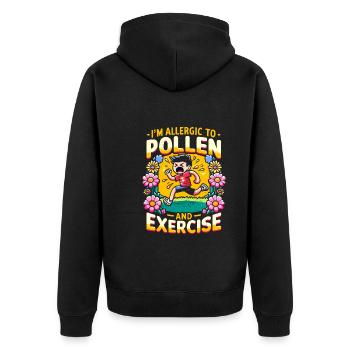 Musculation, Powerlifting, Haltération, Fitness - Veste à capuche bio Premium Unisexe - noir - Dos - Nico (187cm)