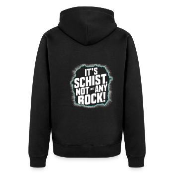 Geologie-steinjagd Achat-jäger-steinsammeln - Unisex Premium Bio Zip Hoodie - Schwarz - Hinten - Nico (187cm)