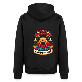 Drôle de volcan lave géologie roche chasse géologue - Veste à capuche bio Premium Unisexe - noir - Dos - Nico (187cm)