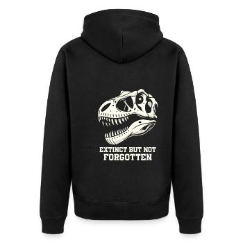 Fossil Hunter, Fossil Hunter, Paleontologist - Unisex Premium Organic Zip Hoodie - black - Back - Nico (187cm)