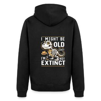 Archäologie Archäologe Historische Erkundung - Unisex Premium Bio Zip Hoodie - Schwarz - Hinten - Nico (187cm)
