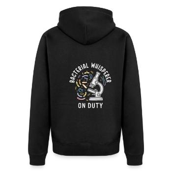 Microbiologist Microbiology Lab Staph Biology - Unisex Premium Organic Zip Hoodie - black - Back - Nico (187cm)