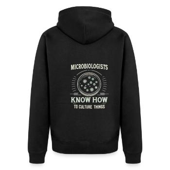 Microbiologiste Microbiologie Laboratoire Biologie des staphylocoques - Veste à capuche bio Premium Unisexe - noir - Dos - Nico (187cm)