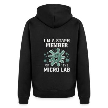 Microbiologiste Microbiologie Laboratoire Biologie des staphylocoques - Veste à capuche bio Premium Unisexe - noir - Dos - Nico (187cm)
