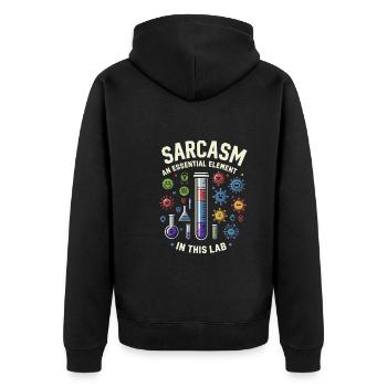Microbiologist Microbiology Lab Staph Biology - Unisex Premium Bio Zip Hoodie - Schwarz - Hinten - Nico (187cm)