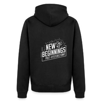Hystérectomie pour restaurer la - Veste à capuche bio Premium Unisexe - noir - Dos - Nico (187cm)