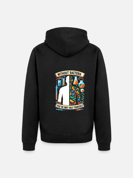 Microbiologist Microbiology Lab Staph Biology - Unisex Premium Organic Zip Hoodie - black