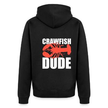 Langustenliebhaber Liebhaber von Meeresfrüchten - Unisex Premium Bio Zip Hoodie - Schwarz - Hinten - Nico (187cm)