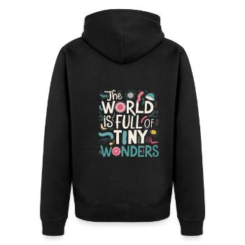 Microbiologist Microbiology Lab Staph Biology - Unisex Premium Bio Zip Hoodie - Schwarz - Hinten - Nico (187cm)