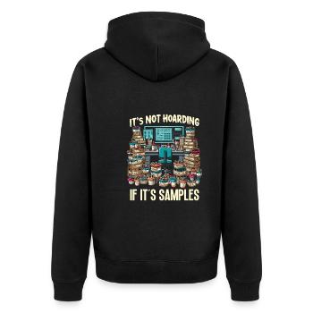 Microbiologist Microbiology Lab Staph Biology - Unisex Premium Bio Zip Hoodie - Schwarz - Hinten - Nico (187cm)