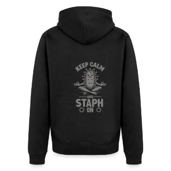 Microbiologiste Microbiologie Laboratoire Biologie des staphylocoques - Veste à capuche bio Premium Unisexe - noir - Dos - Nico (187cm)