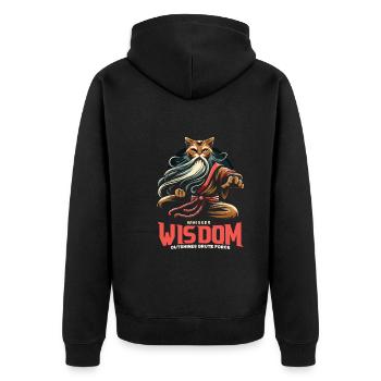 Kung Fu Chinesisches Kung Fu Asiatisches Kung Fu - Unisex Premium Bio Zip Hoodie - Schwarz - Hinten - Nico (187cm)