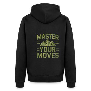 Kung Fu Chinesisches Kung Fu Asiatisches Kung Fu - Unisex Premium Bio Zip Hoodie - Schwarz - Hinten - Nico (187cm)