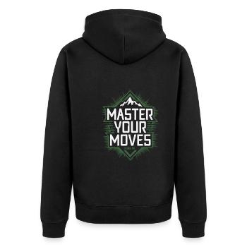Kung Fu Chinesisches Kung Fu Asiatisches Kung Fu - Unisex Premium Bio Zip Hoodie - Schwarz - Hinten - Nico (187cm)