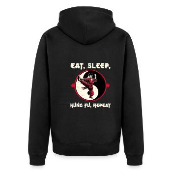 Kung Fu Kung Fu Chinois Kung Fu Asiatique - Veste à capuche bio Premium Unisexe - noir - Dos - Nico (187cm)