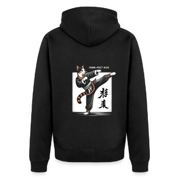 Kung Fu Kung Fu Chinois Kung Fu Asiatique - Veste à capuche bio Premium Unisexe - noir - Dos - Nico (187cm)