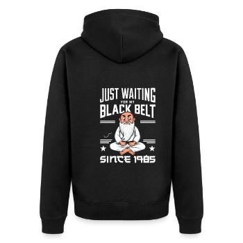 Kung Fu Chinesisches Kung Fu Asiatisches Kung Fu - Unisex Premium Bio Zip Hoodie - Schwarz - Hinten - Nico (187cm)