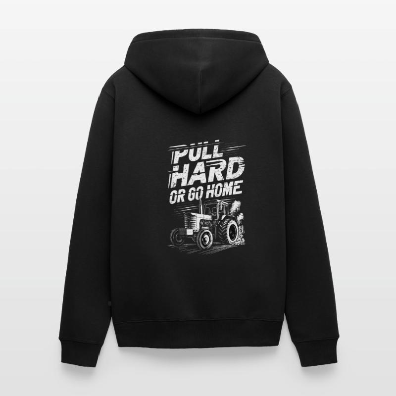 Tractor Pulling Tractor Pulling Tractor Power Farm Unisex Premium Bio Zip Hoodie