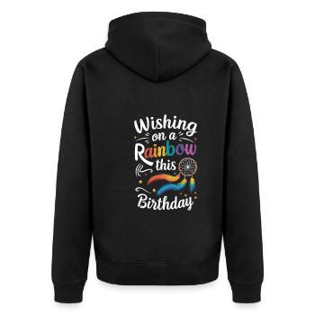 Naissancegay Gay Pride Drapeau Mois de la fierté Égalité des droits - Veste à capuche bio Premium Unisexe - noir - Dos - Nico (187cm)